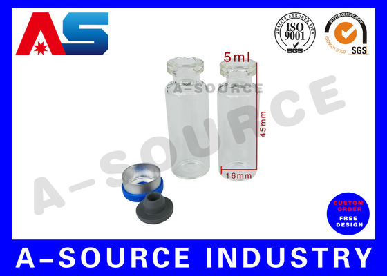 유리 5ml 병 고무 막대와 13# 알루미늄 플라스틱 캡이 있는 작은 유리 병