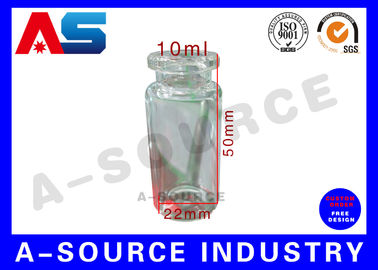 정상 떨어져 손가락으로 튀김을 가진 명확한 10ml 유리제 작은 유리병