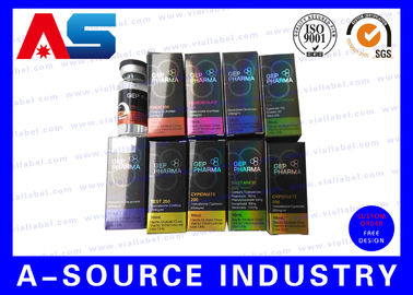 주사용 펩타이드 맞춤형 색상 & 로고 인쇄 된 코팅 된 종이 상자 10ml 방울 상자 보디빌딩 포장 상자