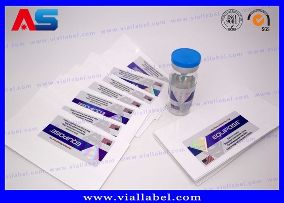 CMYK 화이트 진주 필름 10ml 플라스크 라벨 주사 병에 맞춤형 10ml 병 라벨