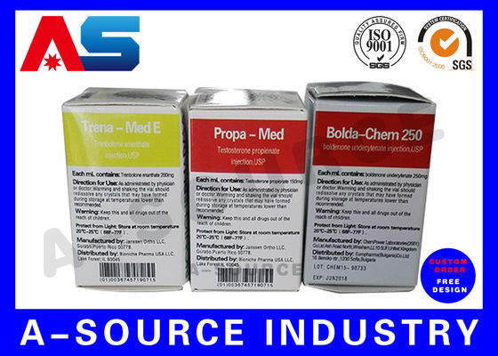 보관용 맞춤형 ISO 9001 제약 10ml 바이알 박스, 펩타이드 바이알용 일반 인쇄