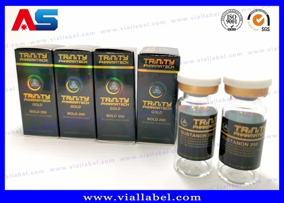 의약품 펩타이드 SARMS 종이 수송품 포자 상자 홀로그램 로고 UV 코팅 10ml 병 라벨