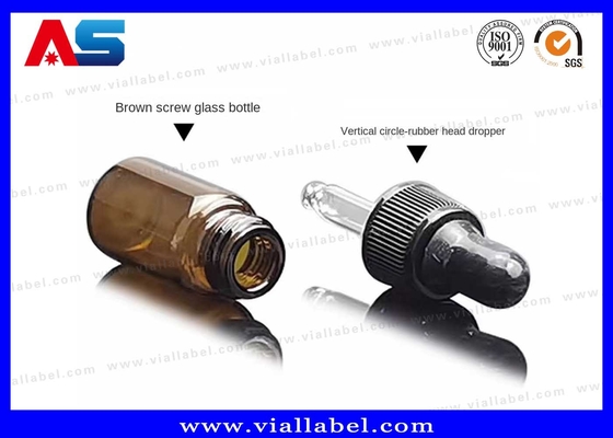 4ml / 5ml 방울병 약국 기름 보관용 스크루 뚜?? 이 있는 유리 병