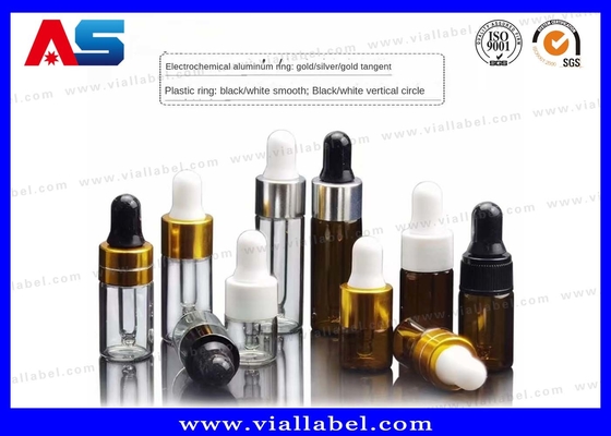 4ml / 5ml 방울병 약국 기름 보관용 스크루 뚜?? 이 있는 유리 병