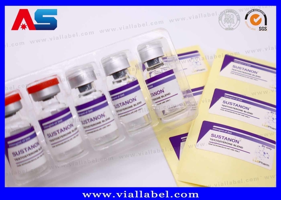 10ml 플라스크 라벨은 방수 백색 진주 필름으로 만들어졌습니다 강한 접착제 의약품 사용자 지정 디자인