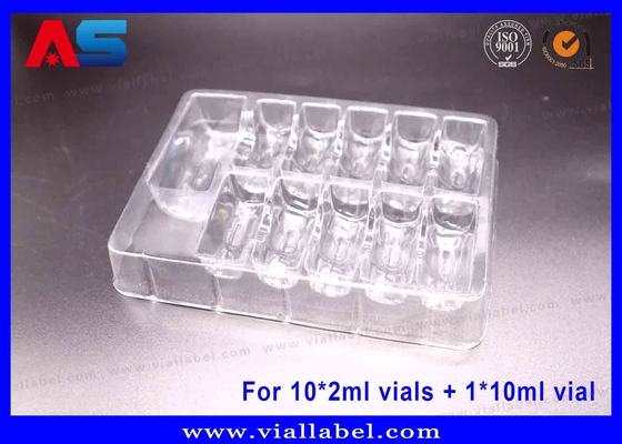 10 x 2ml 방울 + 1 x 10ml 방울을 위한 PET 투명 블러스터 포장을 위한 트레이