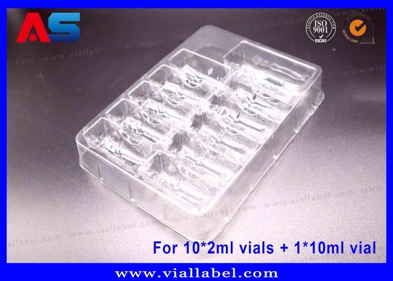 10 x 2ml 방울 + 1 x 10ml 방울을 위한 PET 투명 블러스터 포장을 위한 트레이