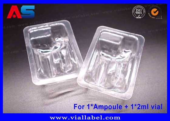 맑은 PET 블러스터 트레이 1ml Ampoule & 2ml Vial를 위한 듀얼 챔버 보안 패키지