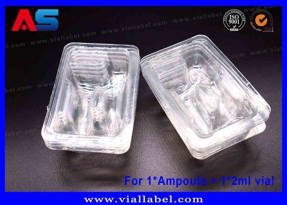 맑은 PET 블러스터 트레이 1ml Ampoule & 2ml Vial를 위한 듀얼 챔버 보안 패키지
