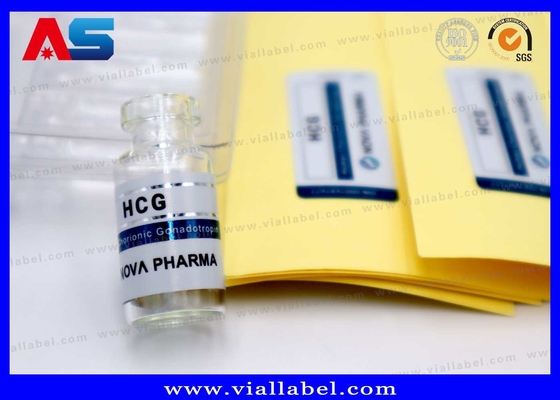 2ml 소형 주사 병 라벨, 매트 맞춤형 Hcg 병 라벨 인쇄 의약품 패키지
