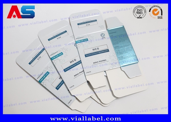 고품질 Hcg 소형 바이알 및 상자 인쇄, 2ml 바이알 2개용 펩타이드 종이 상자 패키지