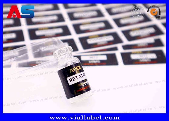 백 진주 필름 주사유용 작은 병 라벨 스티커, Hcg 병 스티커 사용자 지정 로고 인쇄