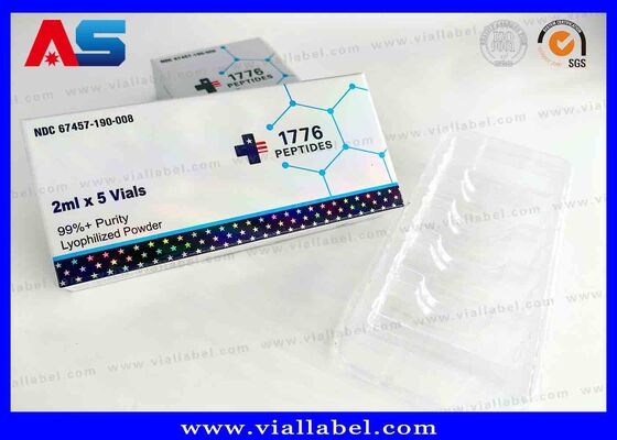 BPC 홀로그래픽 레이저 작은 상자, 약품 상자 2 병 3ml 인쇄