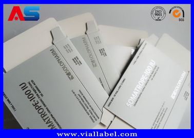 소마트로핀 보디빌딩 Hcg 태블릿 맞춤형 알약 상자 / 의약품 카튼 상자 종이 상자 은 엽지