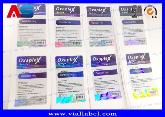CMYK 인쇄 홀로그램 HCG 플라자 라벨 두께 50um 100 태블릿 라벨