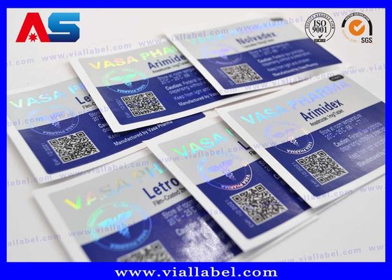 CMYK 인쇄 홀로그램 HCG 플라자 라벨 두께 50um 100 태블릿 라벨