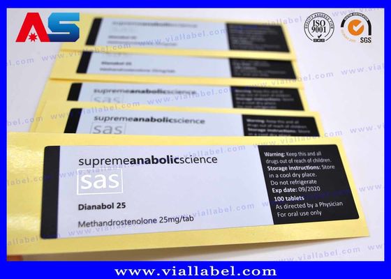 관례 30ml 작은 유리병 상표는 Pharma 급료 펩티드 약학 상표 스티커를 위한 알루미늄 호일 인쇄를 솔질했습니다