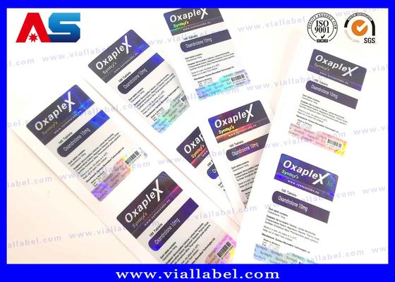홀로그래픽 레이저 15ml 유리 방울 병 상자 및 라벨 보디 빌딩 병을위한 작은 포장 상자