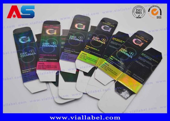 펩타이드 유리 항약을 위한 접이식 홀로그램 포장 상자 2ml 10ml 20ml 30ml 보디 빌딩 항약 상자