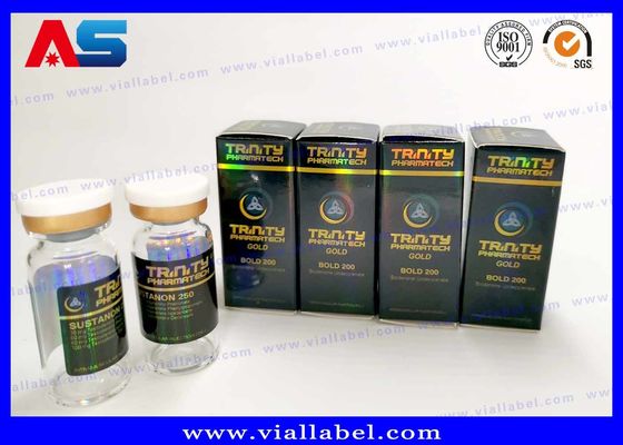 레이저 홀로그램 팬톤 컬러 연구소 소형 병 상자 및 라벨 보디빌딩 포장 상자