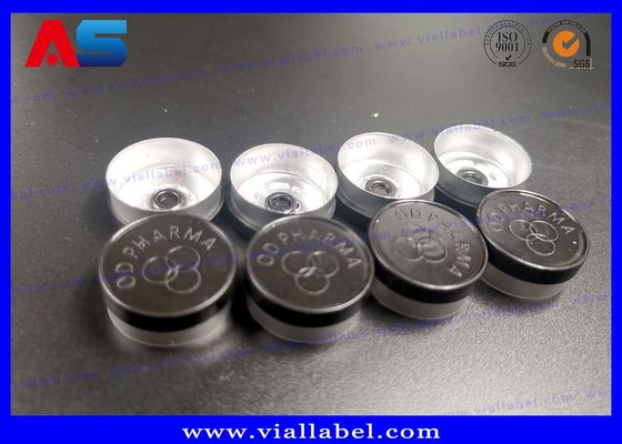 보디빌딩 바이알용 보안 고무 뚜껑이 있는 튜브형 소형 유리병, 파란색 호박색 유리병