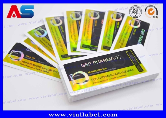 금 / 은 엽록소 디칼 5ml 펩타이드 병 라벨 인쇄 매트 라미네이션 병 스티커 제조자 의약품