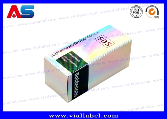 유리 병을 위한 은 엠보싱 10ml 병 상자 이동 홀로그램 의학 의약품 포장 상자