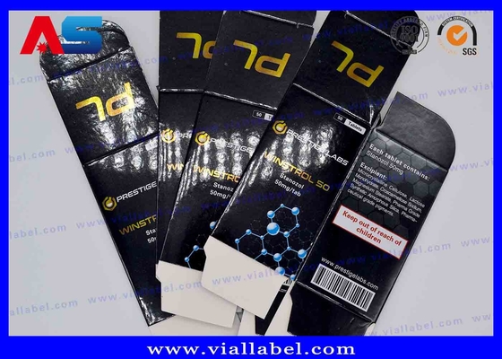의약품 보관 10ml 방울 상자 보디빌딩 카드보드 홀로그램 레이저 인쇄 접착 라벨 에난타트 종이 상자