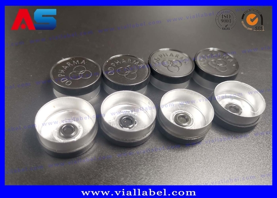 의약품용 흰색 플라스틱 알루미늄 병 캡 10mL 유리 병 접시 캡