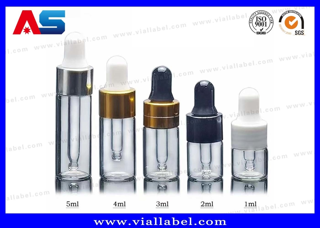 4ml / 5ml 방울병 약국 기름 보관용 스크루 뚜?? 이 있는 유리 병