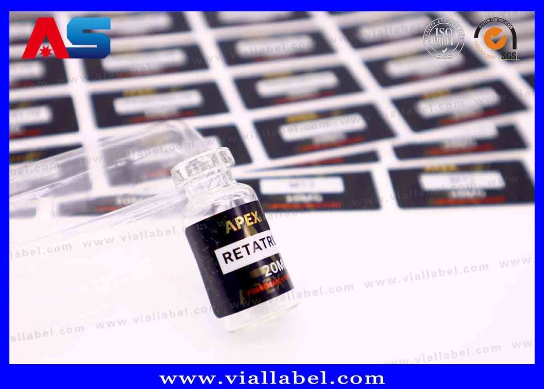 백 진주 필름 주사유용 작은 병 라벨 스티커, Hcg 병 스티커 사용자 지정 로고 인쇄