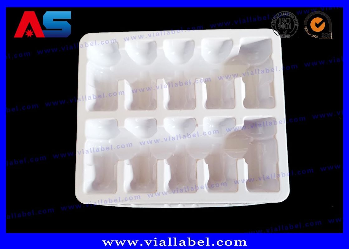 약국 백색 60C PVC 블리스터 트레이 10ml 2ml 병 약국 블리스터 포장