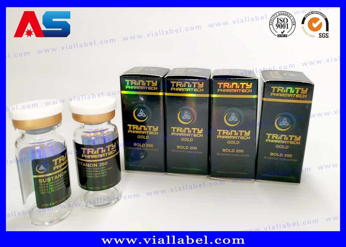 레이저 홀로그램 팬톤 컬러 연구소 소형 병 상자 및 라벨 보디빌딩 포장 상자