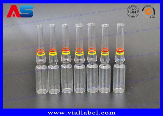 투명한 무색 유리 1ml / 3ml / 5ml 앰플, 장식 링 포함